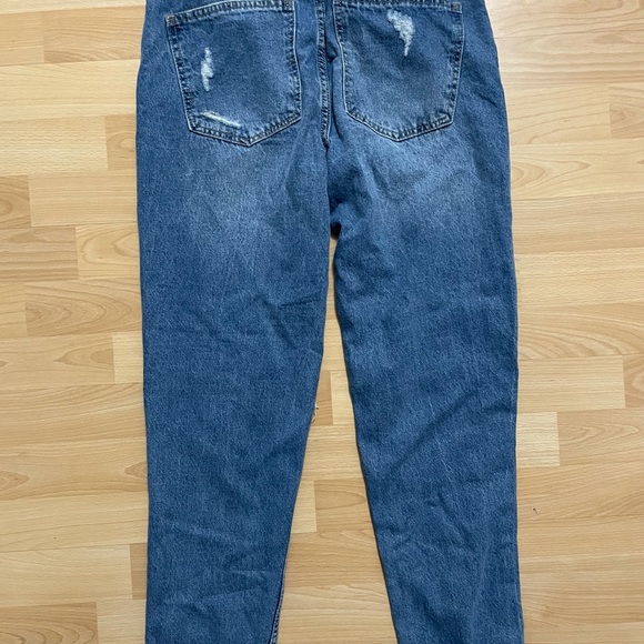 Medium Blue Boyfriend Ripped Jeans (Urban Planet) - Picture 4 of 4